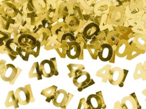 Konfetti - 40! - Guld