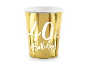Kopper - 40 år - Guld/Hvid - 6 stk.