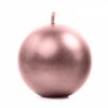 Kugle Lys - Rosa Guld - 6 cm