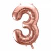 Ballon - Folie - 3 - Rosaguld - 86 cm.