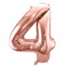 Ballon - Folie - 4 - Rosaguld - 86 cm.