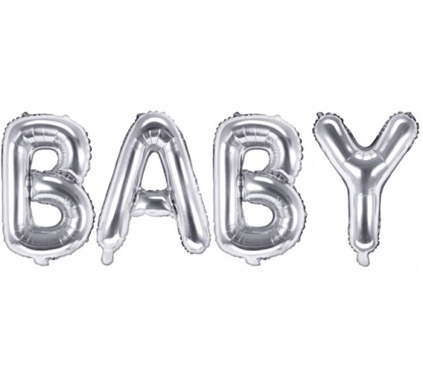 Ballon - Folie - BABY - Sølv