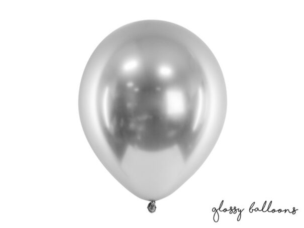 Ballon - Glossy Sølv - 30 cm