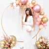 Ballon - Glossy Rosa/Guld - 30 cm - Image 6