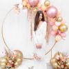 Ballon - Glossy Rosa/Guld - 30 cm - Image 5
