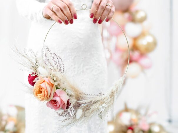 Ballon - Glossy Rosa/Guld - 30 cm - Image 7