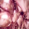 Ballon - Glossy Rosa/Guld - 30 cm - Image 3
