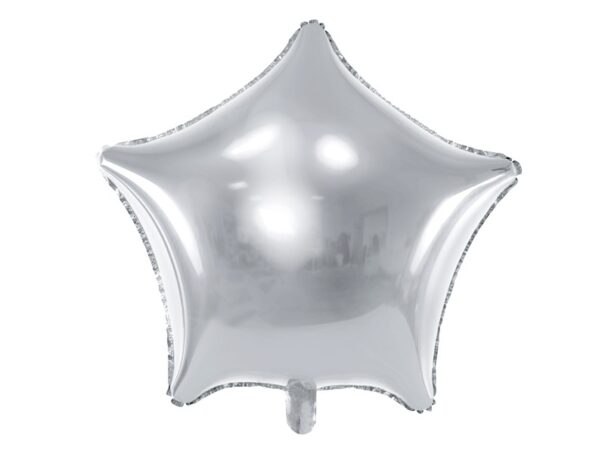 Ballon - Folie - Stjerne - Sølv