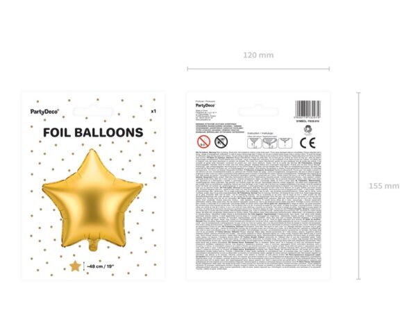 Ballon - Folie - Stjerne - Guld - Image 4