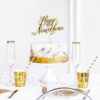 Kage Pynt - Happy New Year - Guld - Image 2