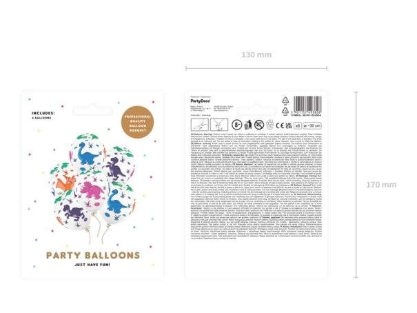 Ballon - Dinosaur - 6 stk - Image 2