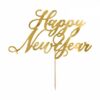 Kage Pynt - Happy New Year - Guld