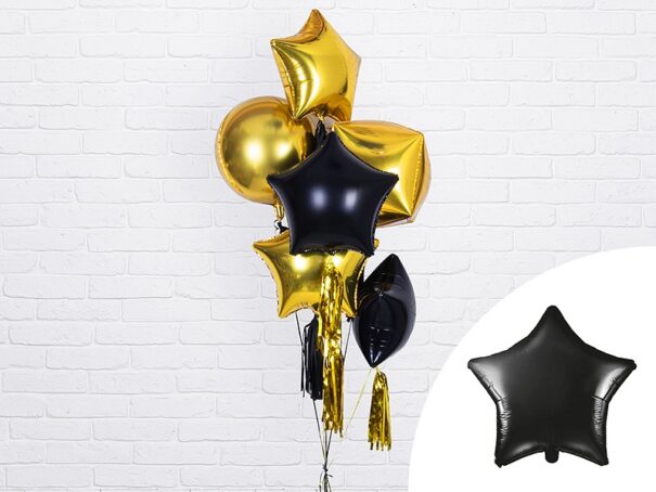 Ballon - Folie - Stjerne - Sort - Image 3
