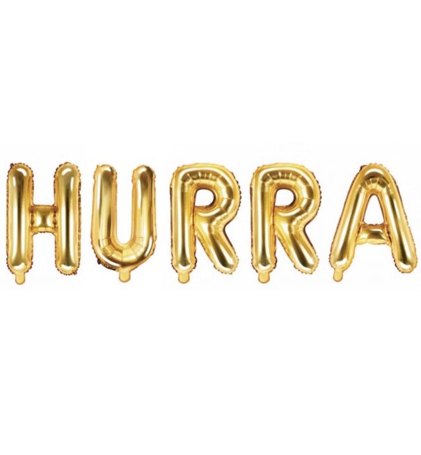 Ballon - Folie - HURRA - Guld