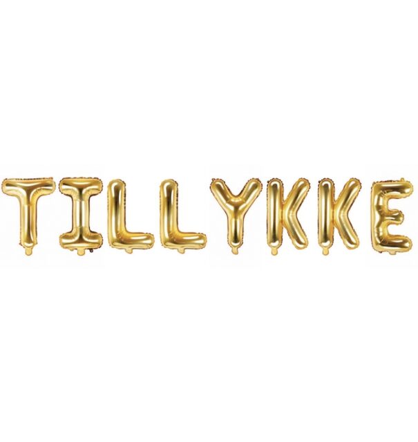Ballon - Folie - TILLYKKE - Guld