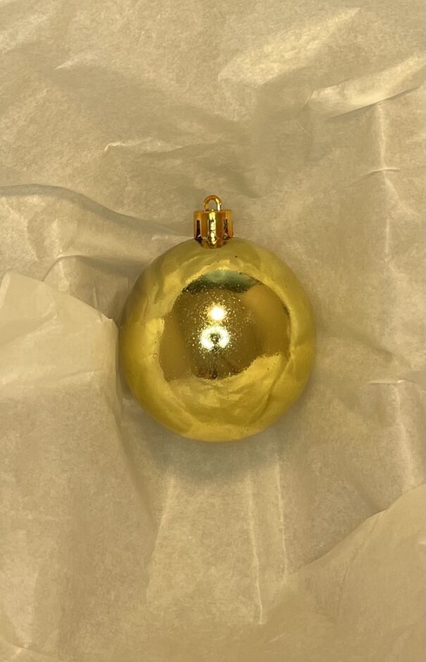 Julekugle - Guld - 6 cm.