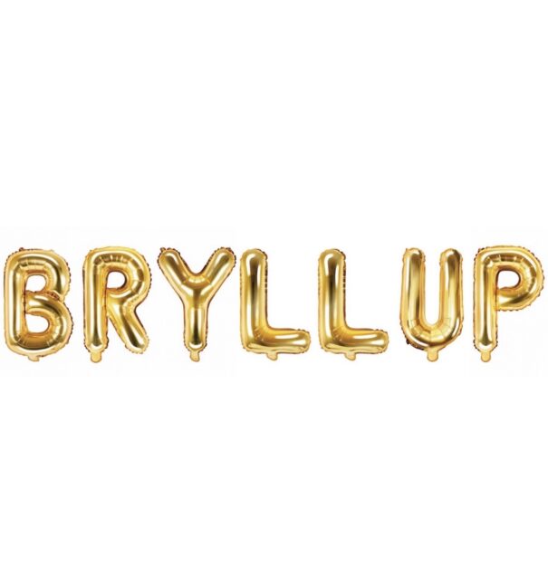 Ballon - Folie - Bryllup - Guld