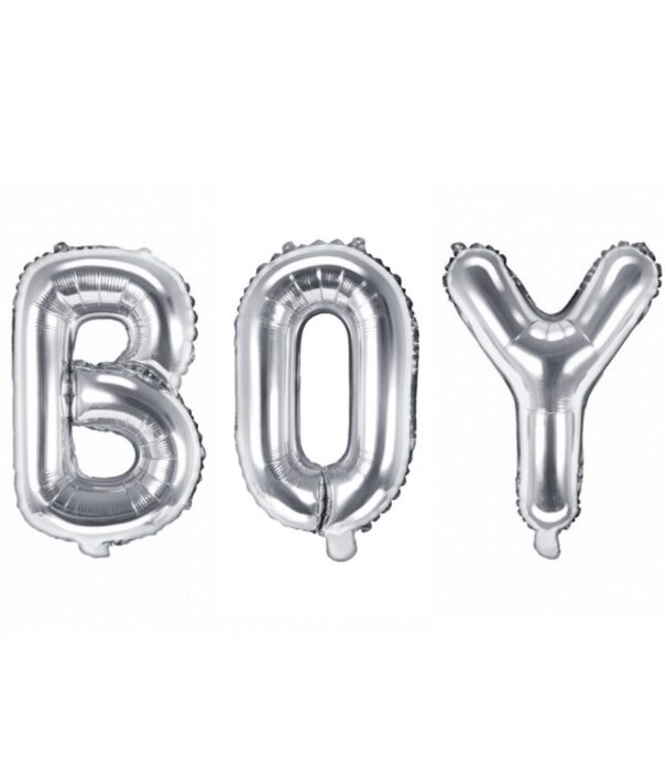 Ballon - Folie - BOY - Sølv