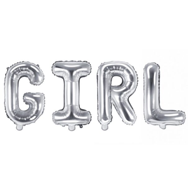 ballon - Folie - Girl - Sølv