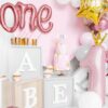 Ballon - Folie - 1 med Krone - Pink/Guld - Image 4