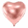 Ballon - Folie - Hjerte - Rosa/Guld - 45 cm