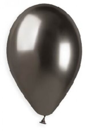 Ballon - Space Grå Shiny Chrome - 33 cm