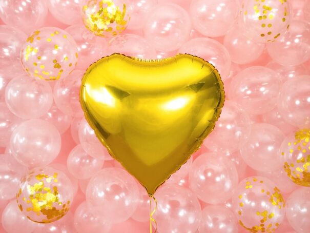 Ballon - Folie - Hjerte - Guld - 61 cm - Image 5