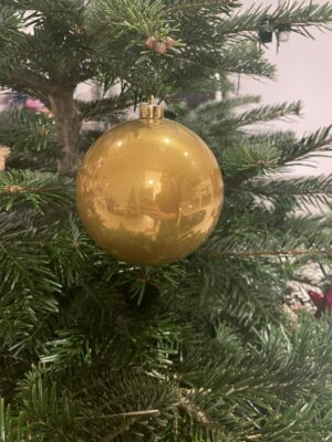 Julekugle - Guld - 10 cm.