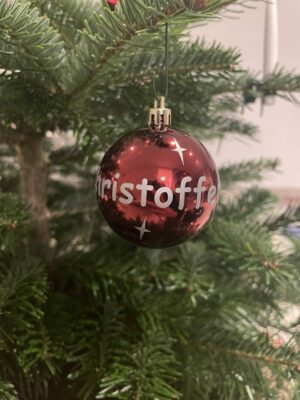 Julekugle - Mørke Rød - 6 cm.