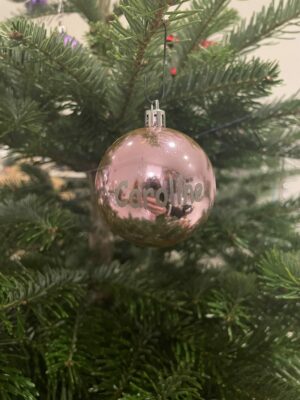 Julekugle - Lys Pink - 6 cm.