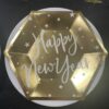 Tallerker - Guld/Hvid - Happy New Year - 6 Stk. - Image 4