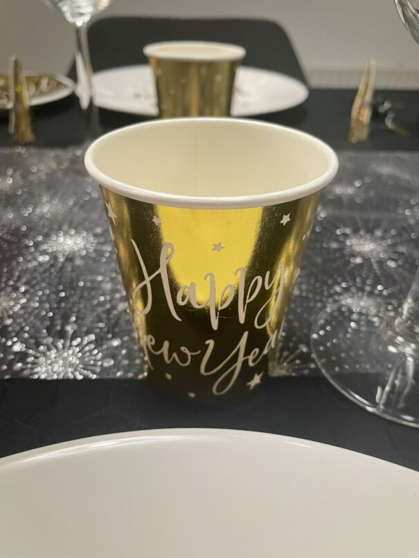 Kopper - Guld/Hvid - Happy New Year - 6 Stk. - Image 4