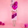 Ballon - Folie - Hjerte - Mørk Pink - 45 cm. - Image 3