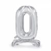 Ballon - Folie - 0 - Sølv - Stående - 70 cm.