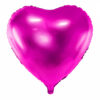 Ballon - Folie - Hjerte - Mørk Pink - 45 cm.