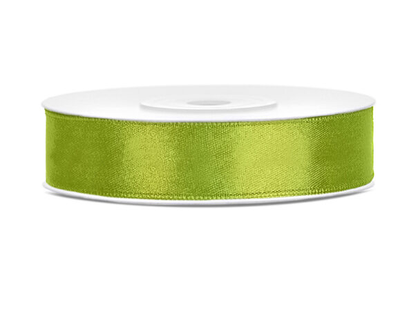 Satin Bånd - Grøn - 12 mm.