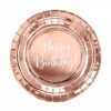 Tallerkner - Happy Birthday - Rosa/Guld - 6 Stk. - Image 2