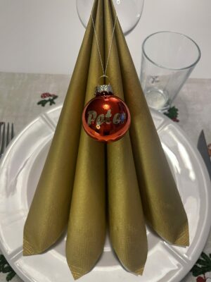 Julekugle - Blank Rød - 4 cm.