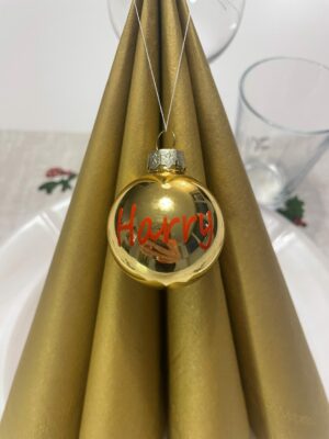 Julekugle - Guld Blank - 4 cm.