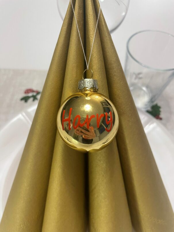 Julekugle - Guld Blank - 4 cm.