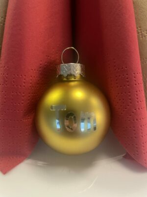 Julekugle - Guld Mat - 4 cm.