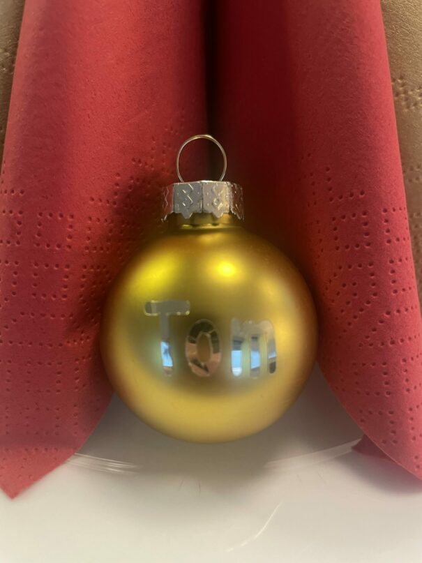 Julekugle - Guld Mat - 4 cm.