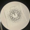 Servietter - Hvid Med Ur - 25x25