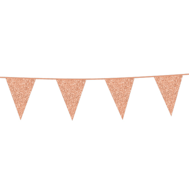 Banner - Rosa/Guld Glitter