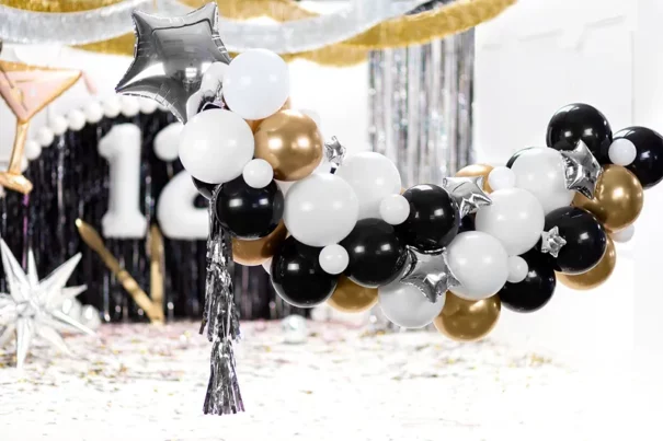 Ballon Bue - Sort/Hvid/Guld/Sølv Med Stjerner - Image 3