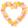 Ballon Bue - Hjerte - Pink/Guld