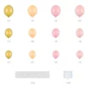 Ballon Bue - Hjerte - Pink/Guld - Image 2