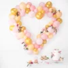 Ballon Bue - Hjerte - Pink/Guld - Image 3