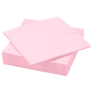 Servietter Med Personlig Tryk - Lys Pink - 40x40 - 20 Stk.