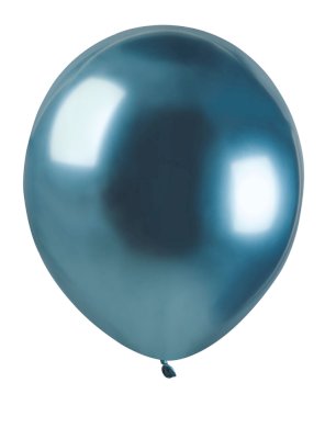Ballon - Blå Shiny Chrome - 13 cm.